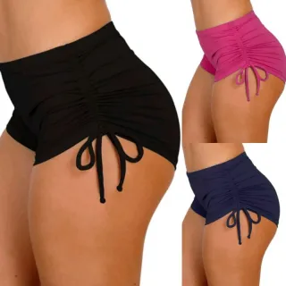 Calcinha Sunquini Shorts Cordinha Biquíni Praia - Azul Marinho