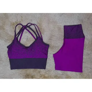 Top e Short Fitiness para Exercícios Físicos - Conjunto de Academia - Rosa