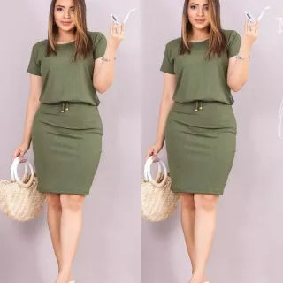 Secretária Manga Curta Vestido Midi Moda Evangélica - Preto