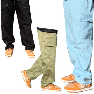 Calça Cargo Unissex Tecido Leve 5 Bolso - Promoção - MARROM LINHA BRANCA