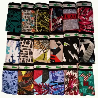 Envio Imediato! Kit com 10 Cuecas Boxer Adulto em microfibra - Cores e estampas variadas - TAMANHOS SORTIDOS