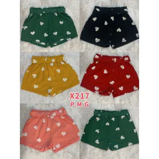 Estampada feminina verão: short crepinho com elastano - X217-AMARELO