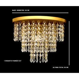 Cristais acrílicos para sala: lustre elegante e sofisticado - Único