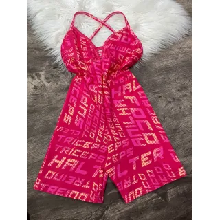 Alcinha Macaquinho Fitness - Costa Nua - ANIMAL PRINT LILÁS