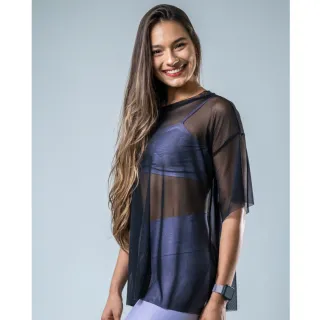 Fitness academia blusa tule - Branco