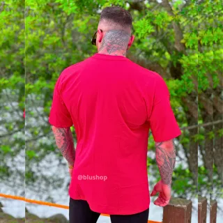 Camisa Masculina Streetwear 100% Algodão Oversized Lisa - CAMISETA PRETA OVERSIZED