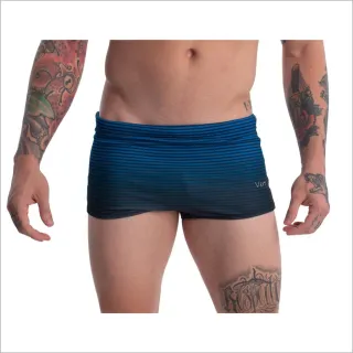 Sungas Adulto Larga Estampada Praia Piscina Boxer Lycra - Azul