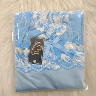 Roupa Sensual Feminina Camisola Rendada Bicolor - Preto