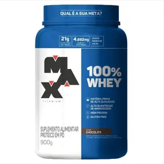 Pote Max Titanium Whey Protein Concentrado 900g - ORIGINAL - Chocolate