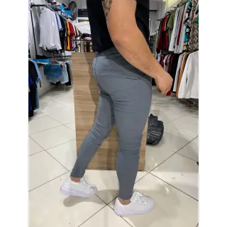 Exclusiva calça cinza masculina bengaline em alfaiataria - Cinza