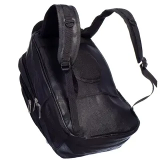 Mochila Grande de Couro Preta Reforçada - Marron
