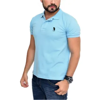 Malha Piquet Camisa Polo Masculino Gola - Verde Bandeira