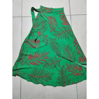 Amarração Estampa Floral Saia Longa Envelope Feminina Fenda - estampa 16