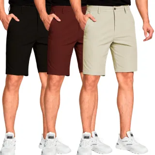 Bermuda Colorida Lisa Social Masculina em Sarja Jeans Brim - Bege Sarja