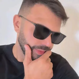 Óculos de sol Quadrado Retangular Minimalista Masculino - degrade brilhate