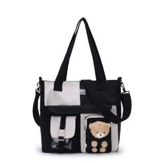 Bolsa Coreana/Japonesa Transversal com Ursinho + Ombro (8807/8808/8809/8810) - Rosa 🌸 (8809)