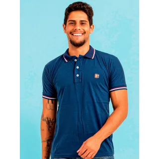 PROMOÇÃO Camiseta Polo Masculina Lisa Slim Casual Algodão Piquet - Cinza Escuro