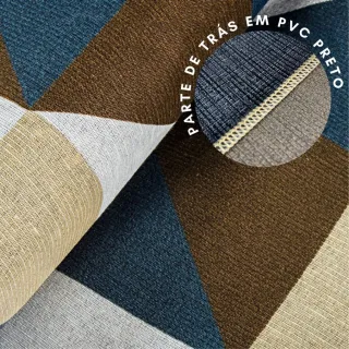 Tapete Premium Gorgurinho Sala Quarto 1,00x1,40 - Cores Variadas - AZUL ABSTRATO