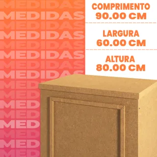 Grande Mesa Decorativa Boiserie Fake Festa 90X60X80 - Único
