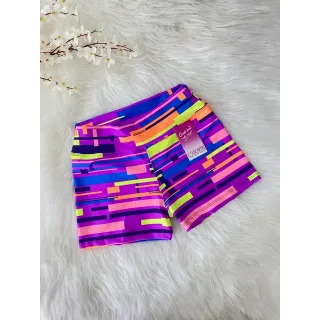 Cross curto shortinho - Compre online na Raryel - azul/riscos laranja