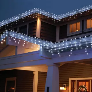 Enfeite de Natal Pisca Pisca Cascata 100 Leds 8 Funções - Raryel - BRANCO FRIO