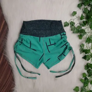 Academia Fitness Shorts Cordinha Lateral Empina Bumbum Degradê - Exército