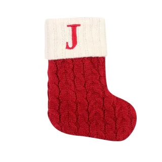 Pingentes de Natal Letras Vermelhas Floco de Neve Meias Árvore - C