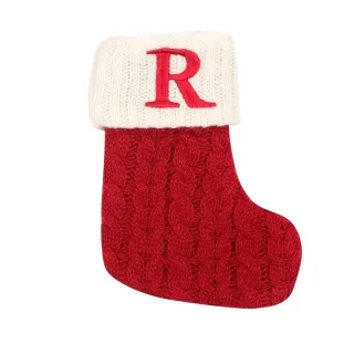 Pingentes de Natal Letras Vermelhas Floco de Neve Meias Árvore - C