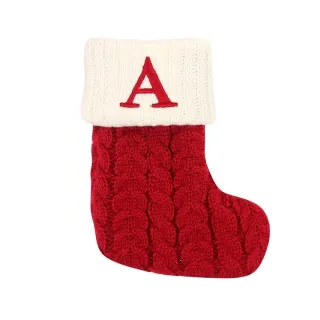 Pingentes de Natal Letras Vermelhas Floco de Neve Meias Árvore - C