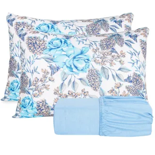 Lençol King Size - Jogo completo com qualidade e conforto - Malha Gel Lilas Borboleta