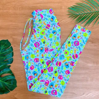 Cintura Alta Legging Fitness Estampada Suplex Academia - estampa 3