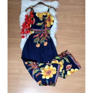 Coleção Verão Macacão Viscose - Estampa 09