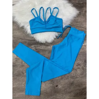 Top 4 Alças + Calça Legging Fitness - Conjunto - 5