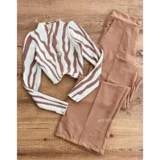 Pantalona Duna com Botão e Zíper - Cores Variadas - Branco