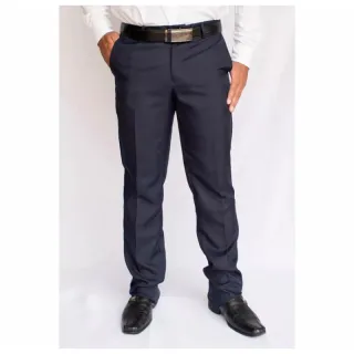 Oxford Slim Masculina Calças Social - Preto