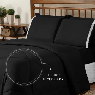 Edredom Dupla Face para Cama de Queen - Frio Inverno - Branco
