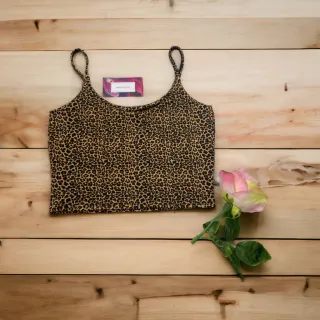 Alça fina suplex cropped feminino casual lisos e estampados em várias cores - Rosa Chiclete