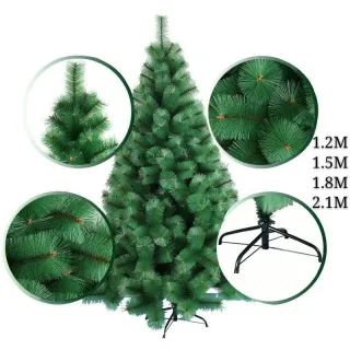 Árvore de Natal criptografada pinheiro agulha 210cm.180cm.150cm.60cm - 150cm folhas de pinheiro