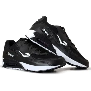 Envio Rápido! Tênis Esportivo Unissex Preto e Branco Air Box - Confortável e em Promoção