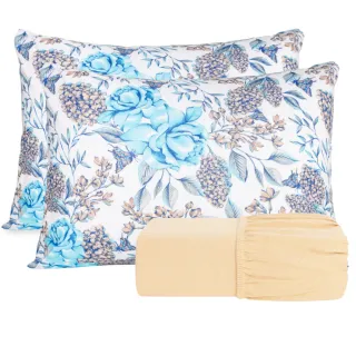 Lençol King Size - Jogo completo com qualidade e conforto - Malha Gel Lilas Borboleta