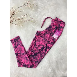 Legging com cordinha P e M - Estampas Variadas - Rosa neon símbolo