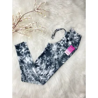 Legging com cordinha P e M - Estampas Variadas - Rosa neon símbolo