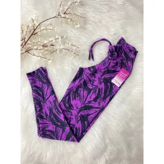 Legging com cordinha P e M - Estampas Variadas - Rosa neon símbolo