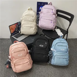 Grande mochila para faculdade e passeio + pingente GX888-79 - Preto