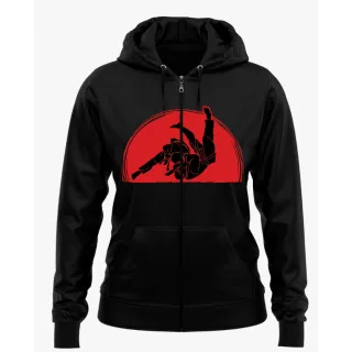 Agasalho com capuz e zíper, moletom judô lutador treino judoca blusa - Modelo 4