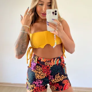 Estampado Feminino Social Curto - 2