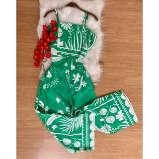 Coleção Verão Macacão Viscose - Estampa 09