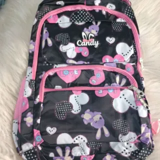 Bolsa Mochila Feminina Escolar Juvenil Adulto 6081 - 6081 azul claro
