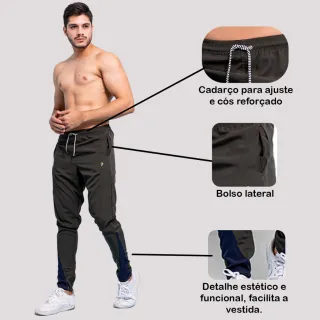 Refletiva Exercício Jogger Masculina Calça Dry Fit - Bordô
