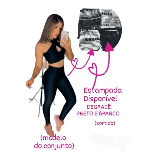 Roupas Femininas para Academia: Conjunto Fitness Legging e Top Suplex Animal Print - CONJ DAY 43